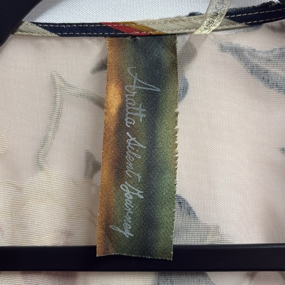 Anthropologie Aratta Phoebe Burnout Velvet Kimono Tan Multi One Size - Picture 7 of 7